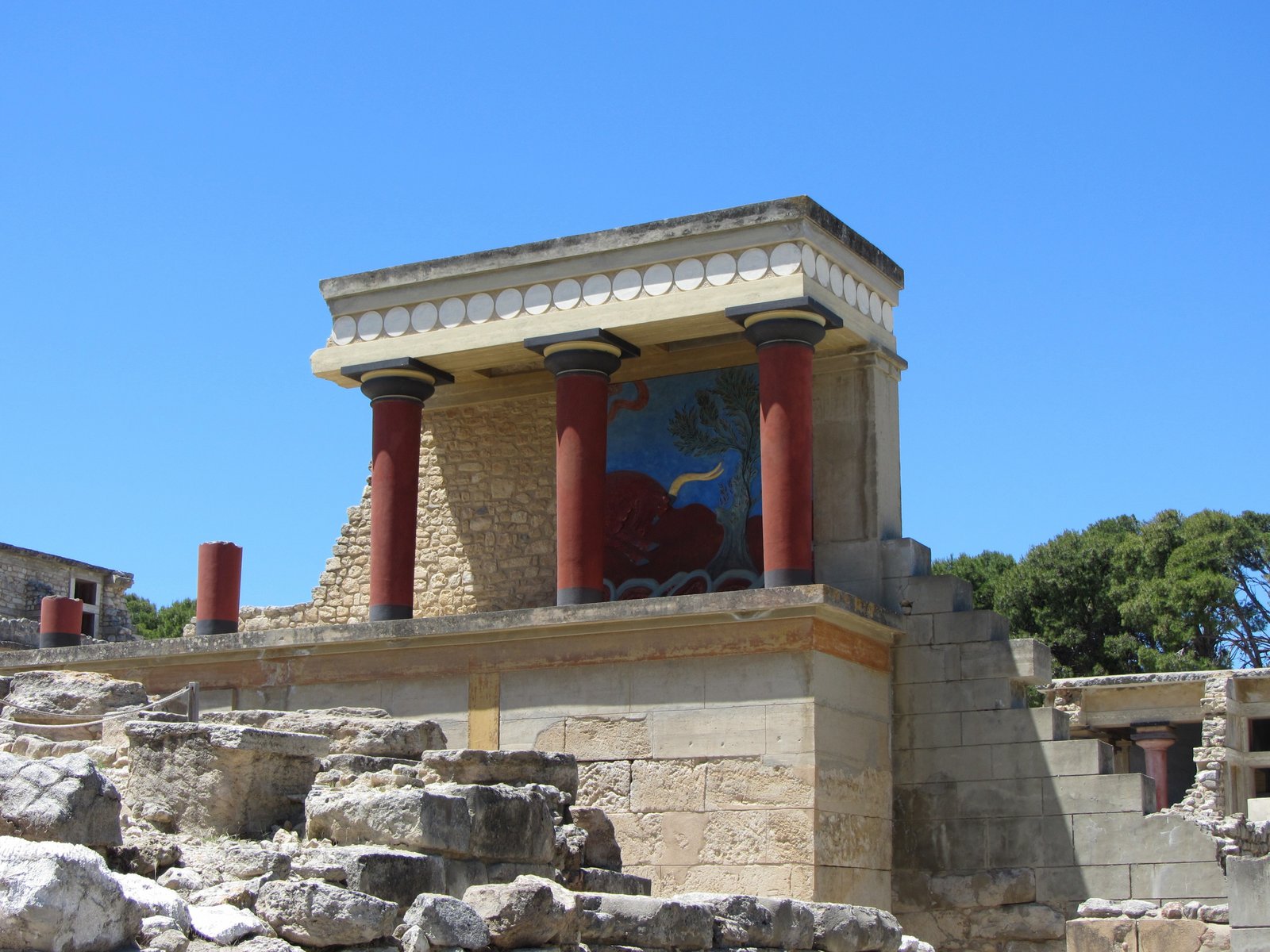 Ruínas do palácio de Knossos em Creta