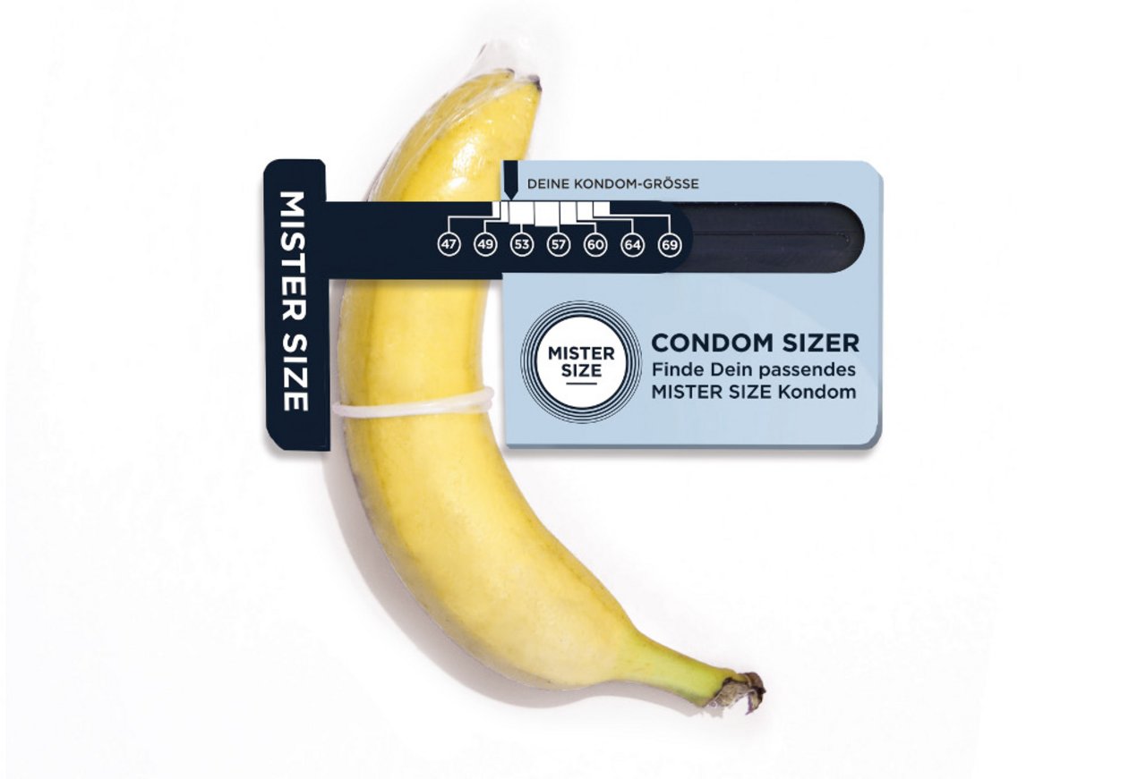 Medidor de Preservativos com Banana