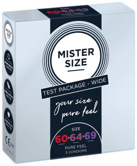 MISTER SIZE Conjunto de degustação amplo 60-64-69 (3 preservativos)